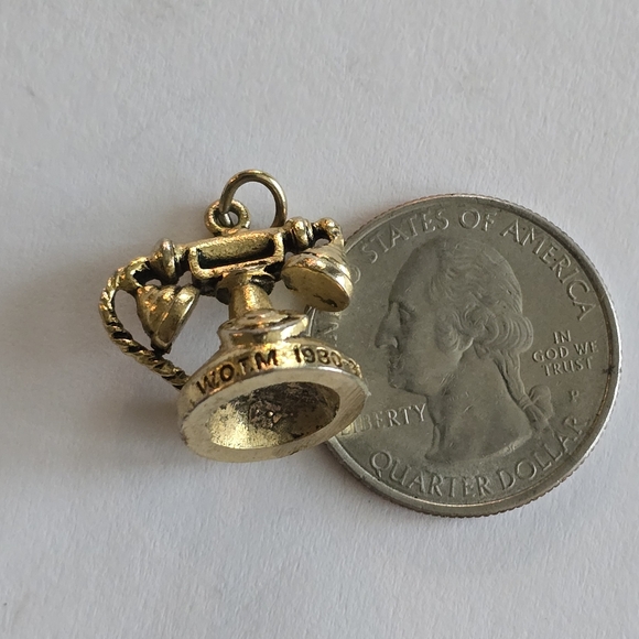 Vintage pendant WOTM telephone phone rotary Women of the Moose LOOM - Picture 7 of 12